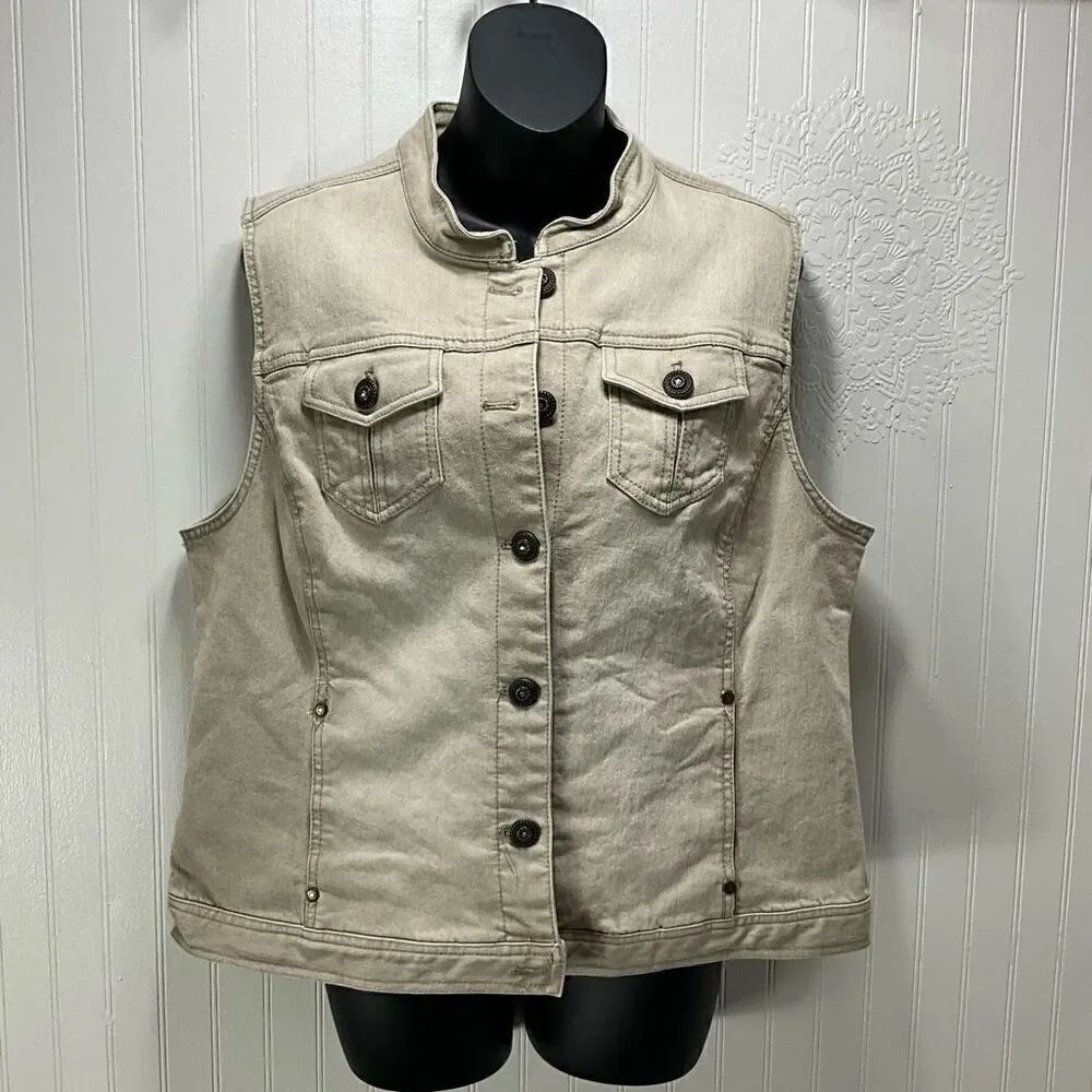 CHICO’S Tan Denim Vest